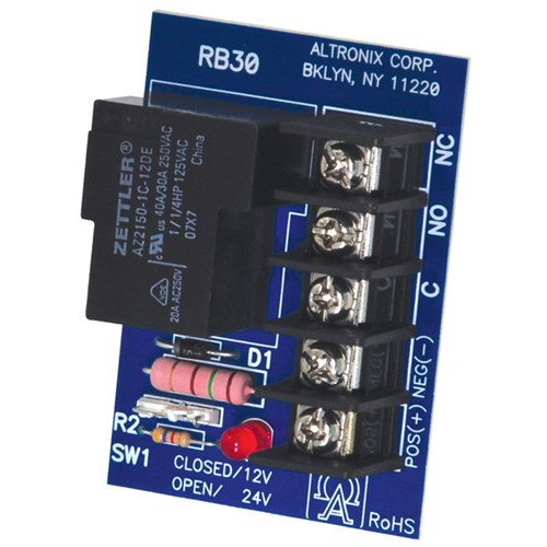 RELAY 12 OR 24VDC DPDT 30A RATING