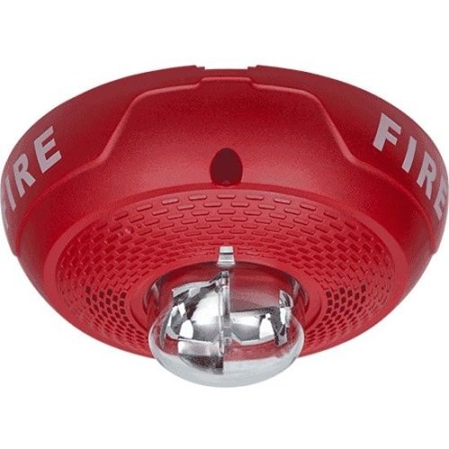 L-SERIES SPKR STROBE RED CEILING