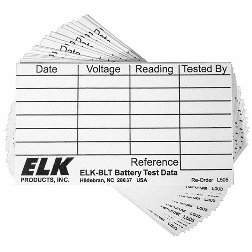 PK OF 100 TEST DATA LABELS FOR BLT