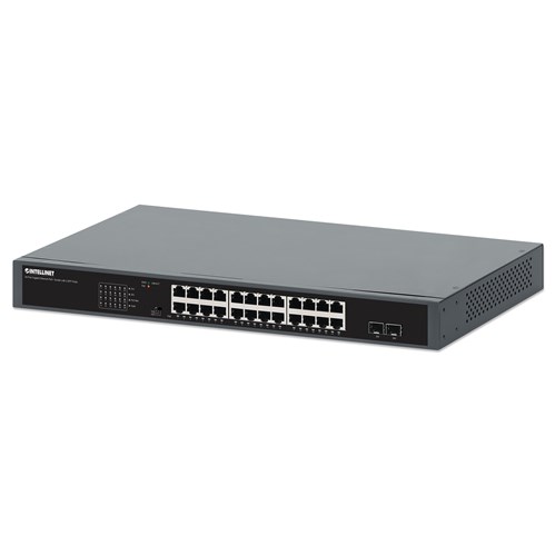 24-Port Gigabit Ethernet PoE+ Switch wit