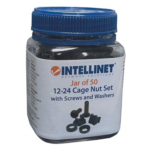 12-24 CAGE NUTS SCREWS AND WASHERS JAR