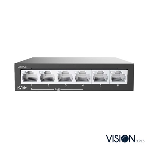 4-PORT POE SWITCH W/2 UPLINK PORTS