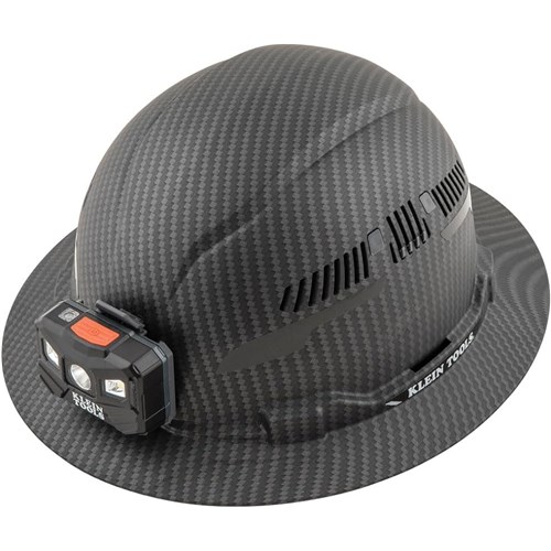 HARD HAT,VENTED,FULL BRIM,CLASS C,W/ LAM