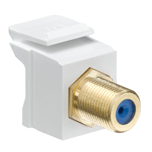 COUPLER F-CONNECTOR GOLD PLATED WHT