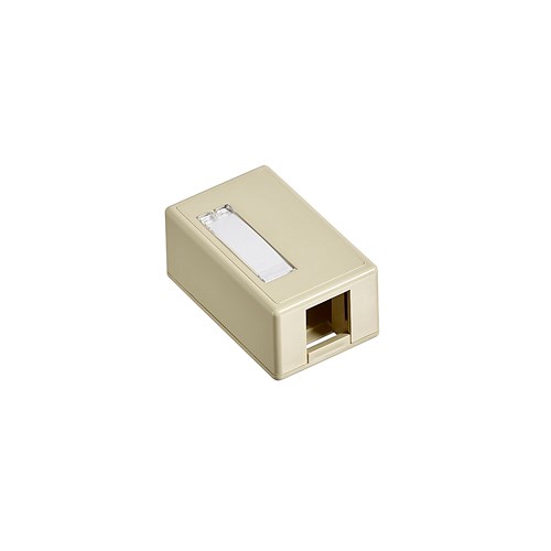 SURFACE MOUNT BOX 1 PORT IVORY