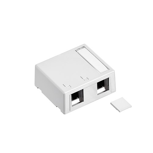 SURFACE MOUNT BOX 2 PORT WHITE