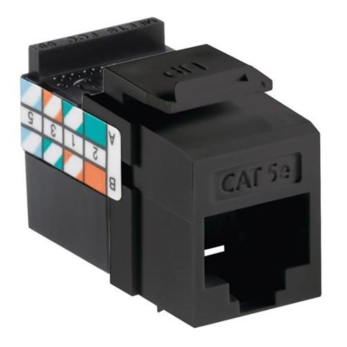 MODULAR JACK RJ45 CAT5E BLACK