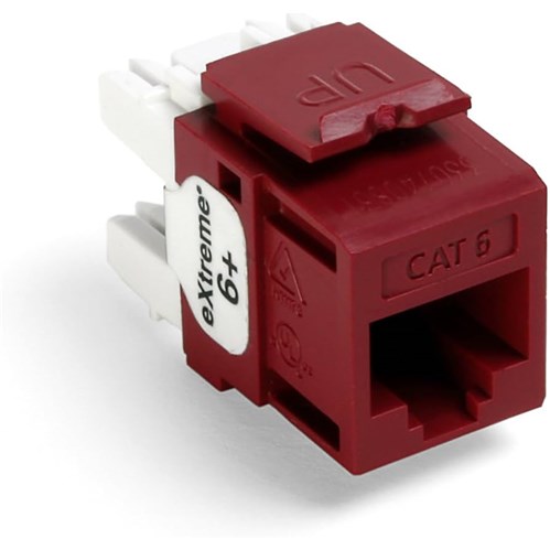 MODULAR JACK RJ45 CAT6 CRIMSON