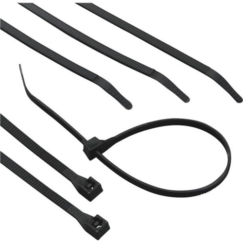 CABLE TIE 8" UV BLACK 50LB 100PC