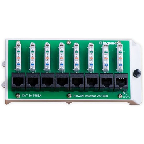 8 PORT CAT5E NETWORK INTERFACE MODU