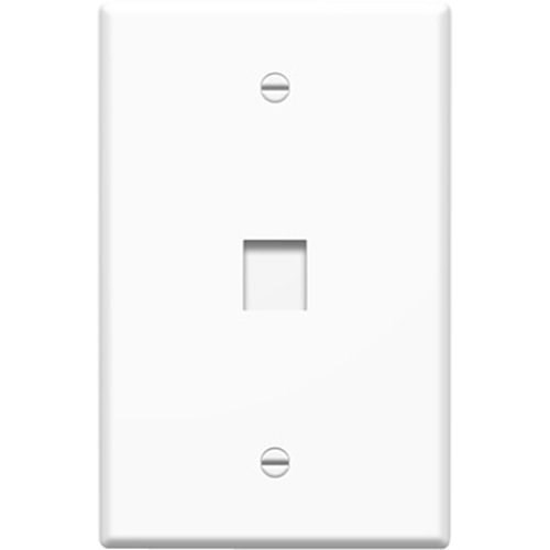 10 PK JUMBO WALL PLATE, 1-PORT, WH