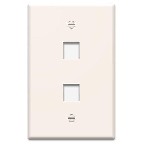 1G WALL PLATE 2-PORT LA (M10)