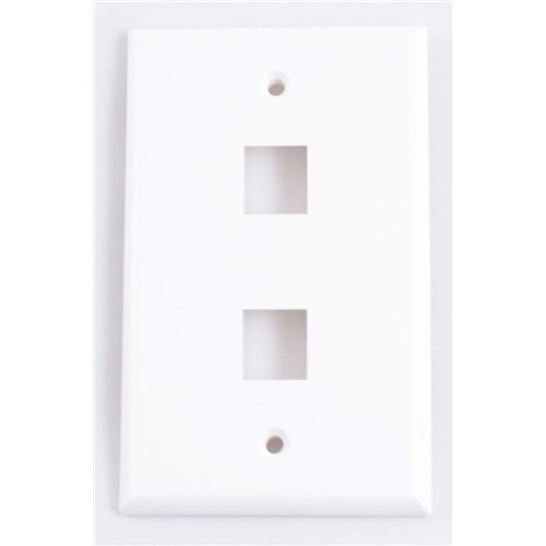 1G WALL PLATE 2-PORT WH (M10)