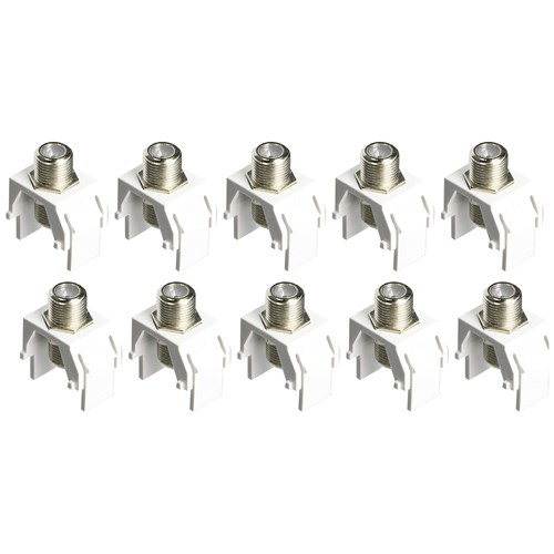 10 PK NICKEL 1GHZ F-COUPLER - WH