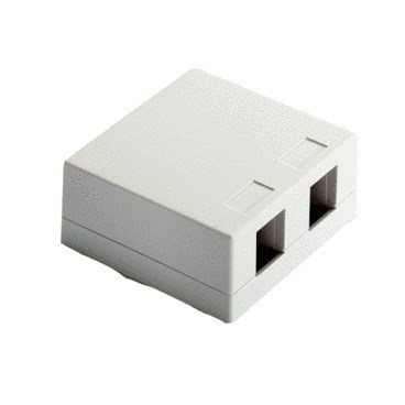 TWO PORT SURFACE MNT BOX WH (M10)