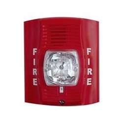 2 WIRE HORN/STROBE WALL HI CANDELA RED O