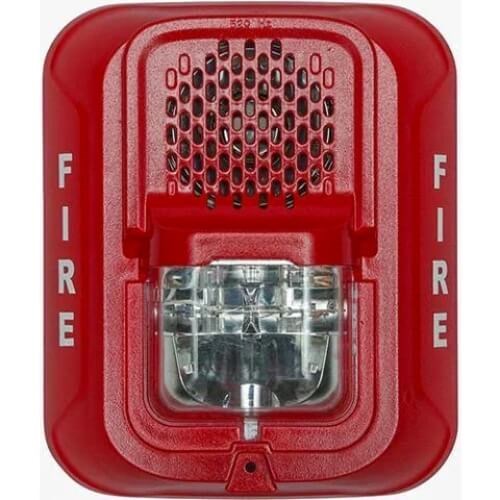 LOW FREQUENCY SOUNDER STROBE WALL RED