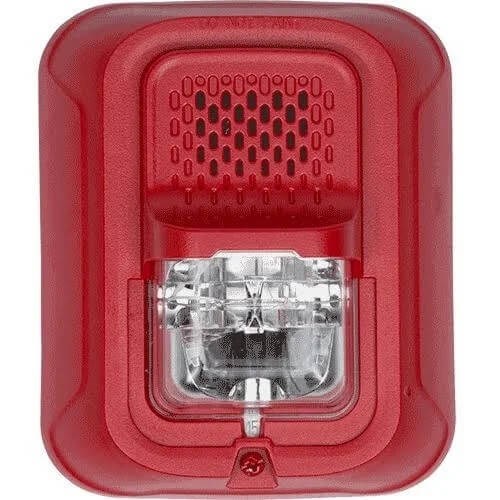 L-SERIES HORN STROBE 2W RED WALL PLAIN