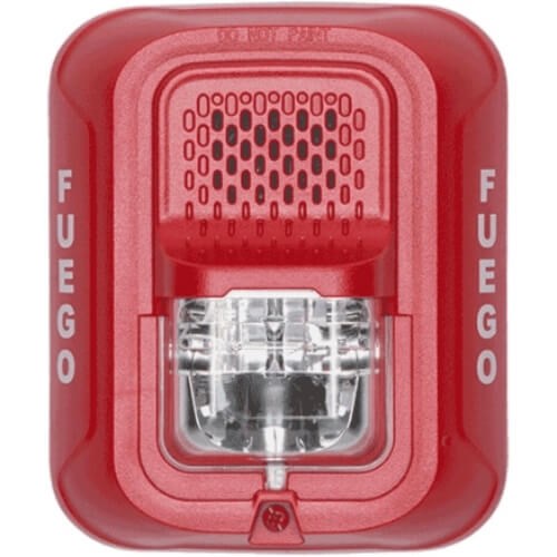 L-SERIES HORN STROBE 2W RED WALL FUEGO