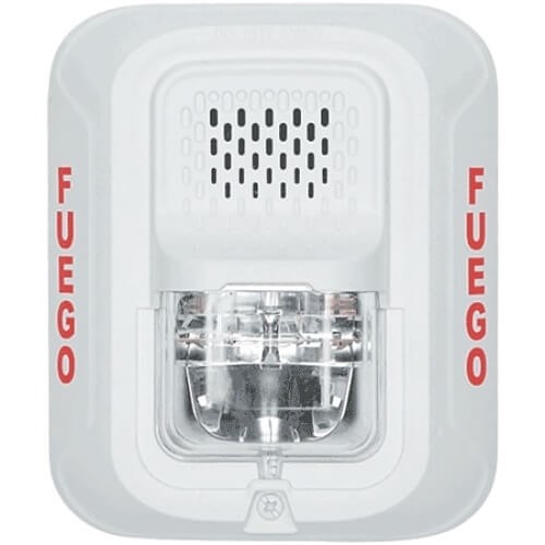 L-SERIES HORN STROBE 2W WHTWALL FUEGO