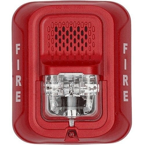 4-WIRE RED WALL HORN STROBE