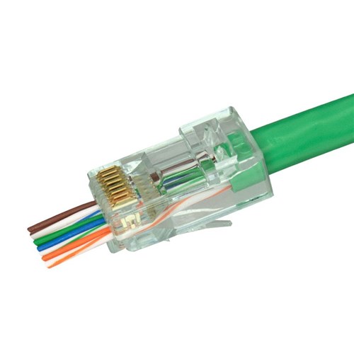 PASS THROUGH GREEN TINT-CAT6 UTP-100PC J