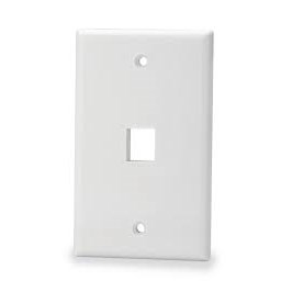 1PORT PLATE W/O LABEL WINDOWS WHITE