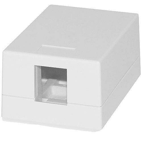 1-PORT SURFACE MNT MULTIMEDIA BOX WHITE