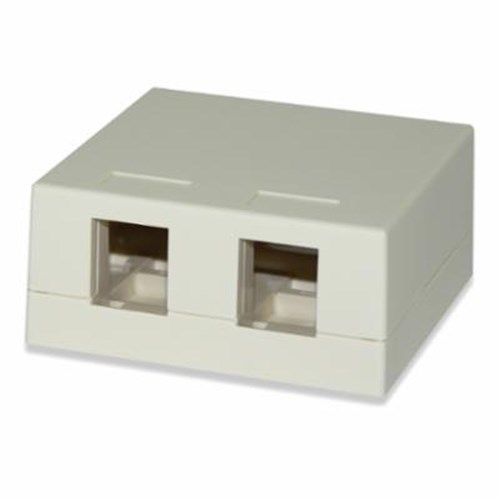 2-PORT SURFACE MNT MULTIMEDIA BOX WHITE