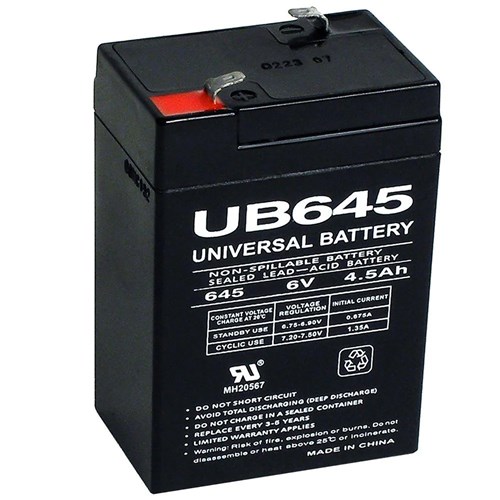 6 VOLT 4.5 AMP BATTERY