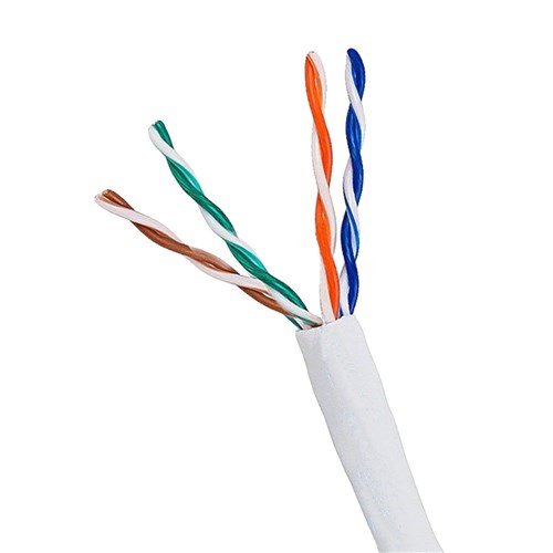 CAT6 PVC 23AWG 4PR 550MHZ WHITE