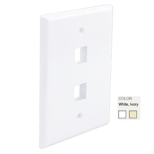 MIDSIZE PLATE 2 PORTS WHITE