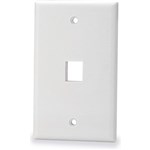 1PORT PLATE W/O LABEL WINDOWS WHITE